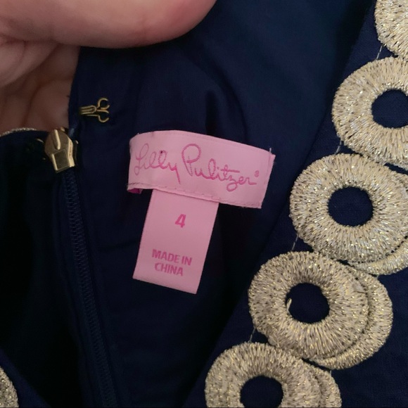 ‼️SOLD‼️Lilly Pulitzer Esme Navy Shift Dress 🌸 - Picture 3 of 3